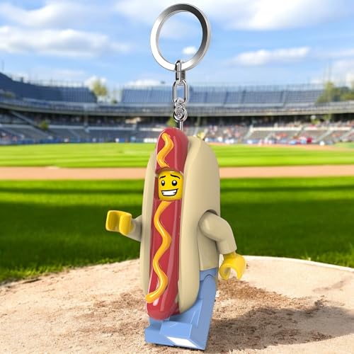 LEGO Iconic - portachiavi luminoso - Uomo Hot Dog - altezza 76 mm - Lego - Immagine 3