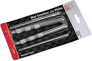Chef Craft Classic Nut Cracker with Picks, 6.75 inch, Stainless Steel