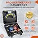 GEARLAST Digital HVAC Manifold Gauge Set, 3 Way AC Refrigerant Pressure Gauge for R134 R22 R12 R502, Recharge & Recovery Professional Automotive & Air Conditioning Tool Kit with Hoses
