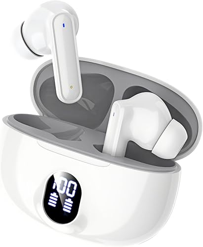 Auriculares inalámbricos Bluetooth V5.3 2025 2025 Reproducción de 36 horas Auriculares estéreo de graves profundos con pantalla de alimentación LED,