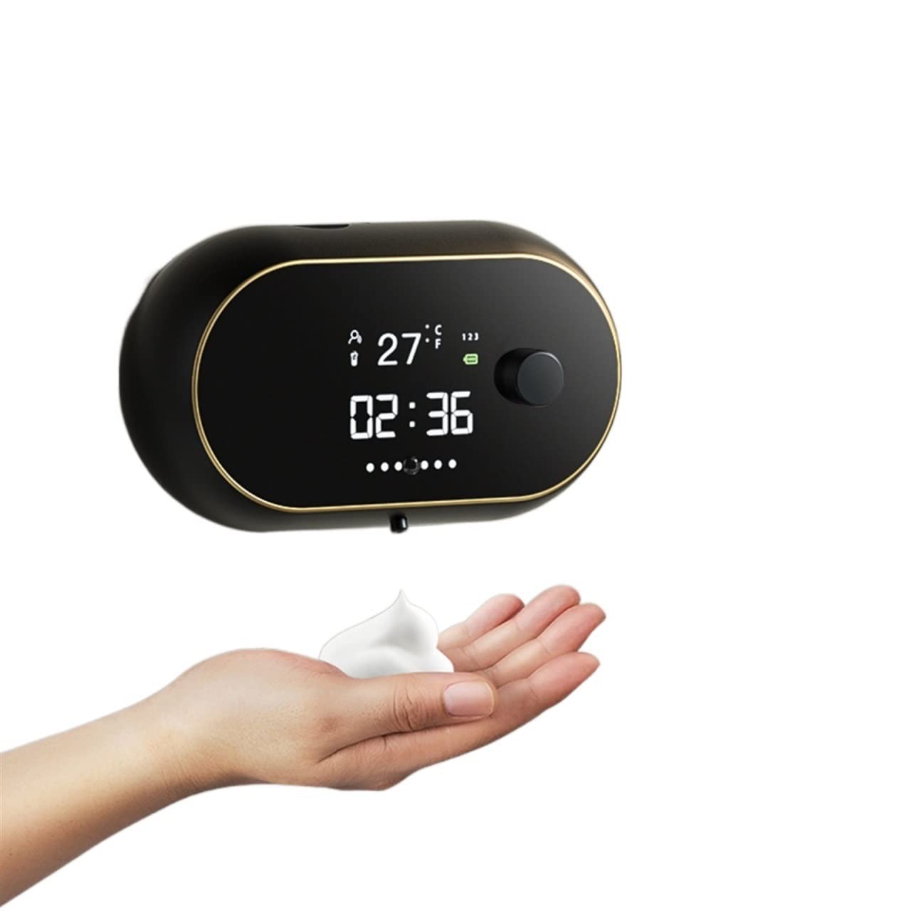 Dispensador de jabón automático de pared MYX negro con sensor