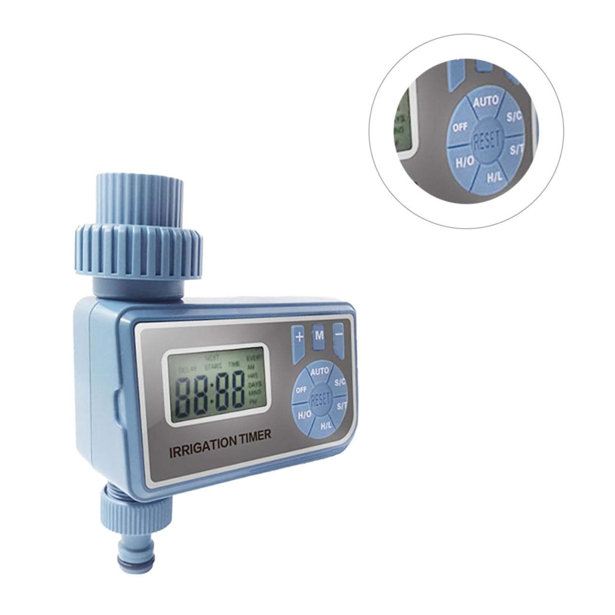 Temporizador Controlador Riego Jardín Pantalla de LCD Grande de Automático de Agua para Sistemas en Espacios Verdes y Jardinería Doméstica