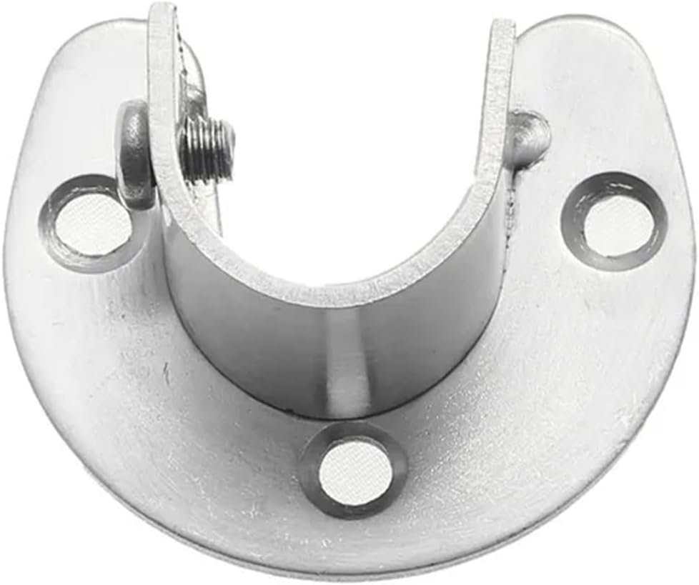 Closet Rod Brackets 20PCS Wardrobe Bracket Heavy Duty Stainless Steel Rod Socket Flange Holder Closet End Support for Closet Bathroom(Silver 22mm)