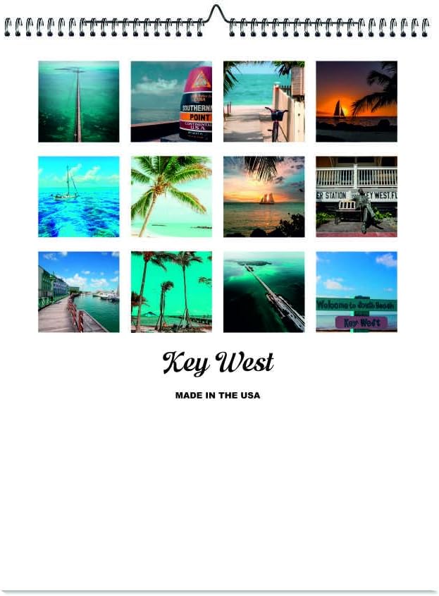 Key West 2026 Wall Calendar - Scenic Beach Photography, 12-Month Planner, 14.5x18.25 Inches, January to December - Holiday Gift Idea