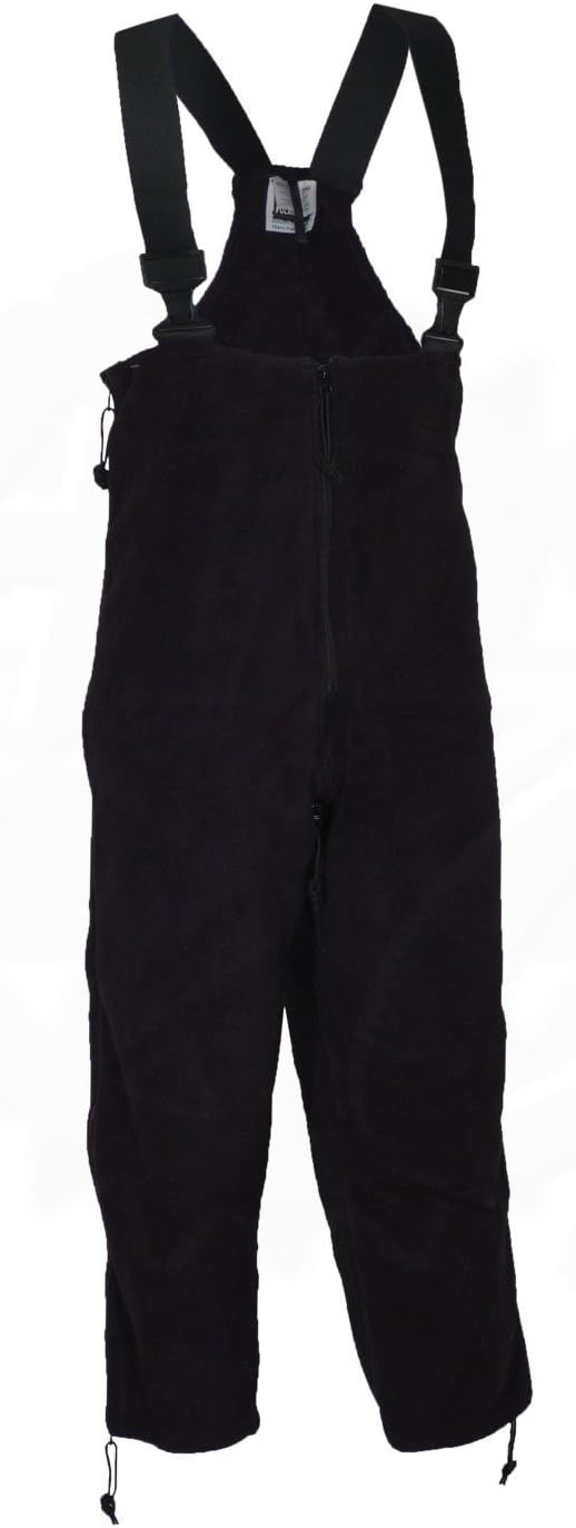 POLARTEC US MILITARY BLACK FLEECE SKI BIB OVERALLS PANTS M