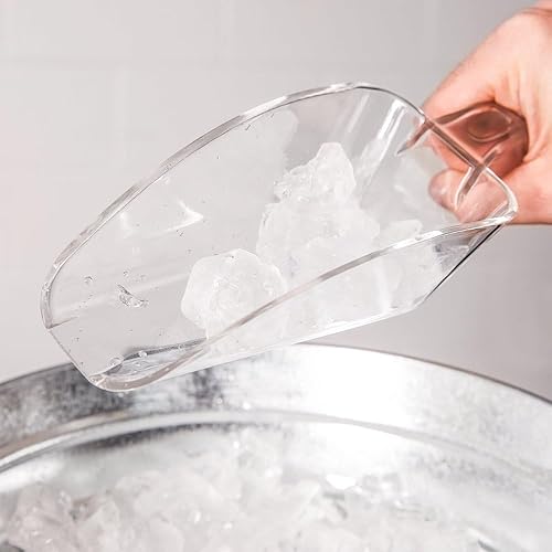 Miniatura 4 de Soro Essentials - Juego de 2 cucharas de hielo de policarbonato de 12 onzas de color transparente - Cucharas para palas de hielo, cucharas de