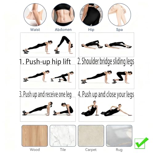 Hayaww Gliding Discs Gleitscheiben Fitness Sliders Gleitscheiben Für Training Fitness Disc Slides für Fitnessstudio Slider-Übung core Fitness Scheibe für Hause Gym Training Bauch Workouts (A)