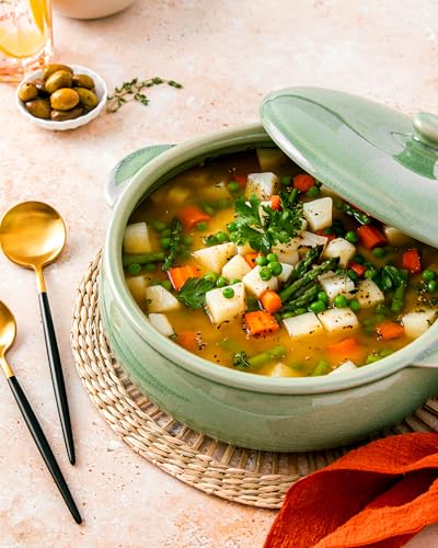 image for Arfaoui Home Handcrafted Stoneware Soup Tureen | 2-Liter Capacity (Atl