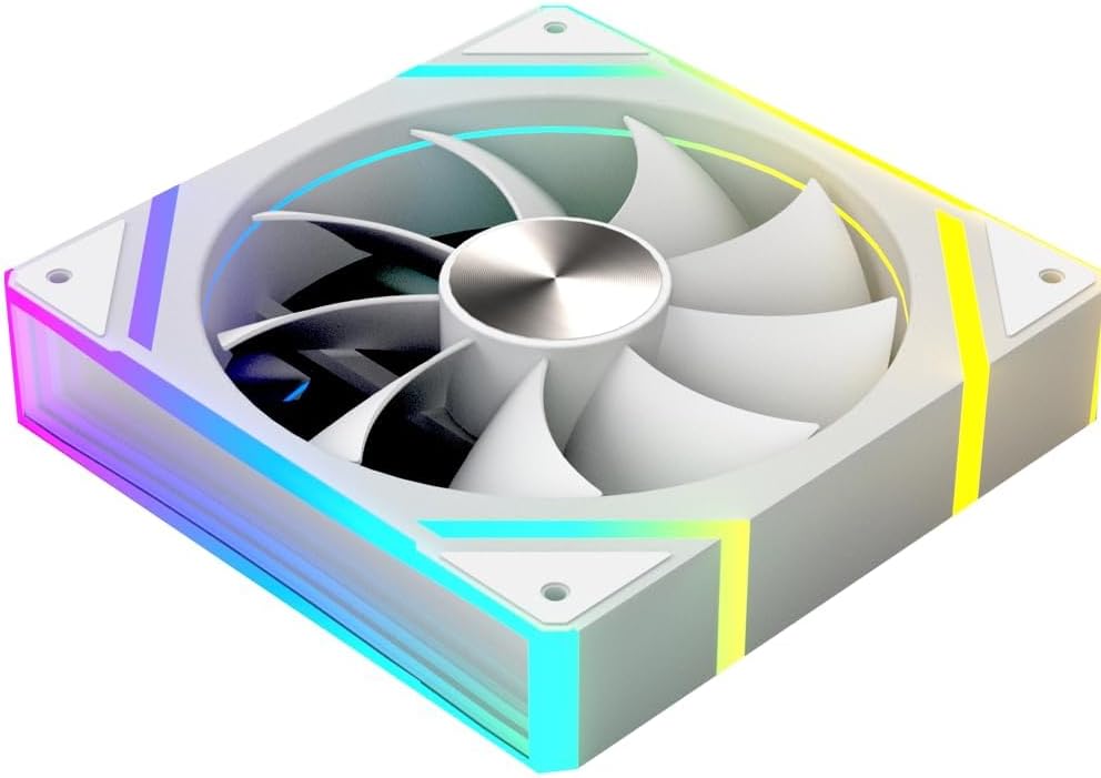 Prism XS 120 White Edition Infinity Mirror ARGB and PWM case Fan 120mm Single Pack Suitable for Computer Case & CPU Cooling