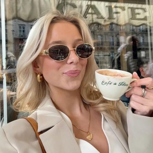 VIA LEECA Retro Sunglasses for Women Men, 90s UV400 Protection Sun Glasses Classic Shades3