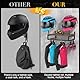 Vmxlso Helmhalterung Wand, Motorrad Garderobe, Helm Halterung Wand aus Edelstahl und Holz, Motorradhelm Halterung, Helmhalter mit 4 Aufhängeclip, Helmständer für Motorrad Helm, Jacke, Handschuhe