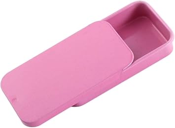 Pink 60x34x11mm Metal Rectangular Empty Mini Tin Box, Tinplate Push Candy Pill Cases Bins Small Jewelry Organizer Box Decorative Boxes