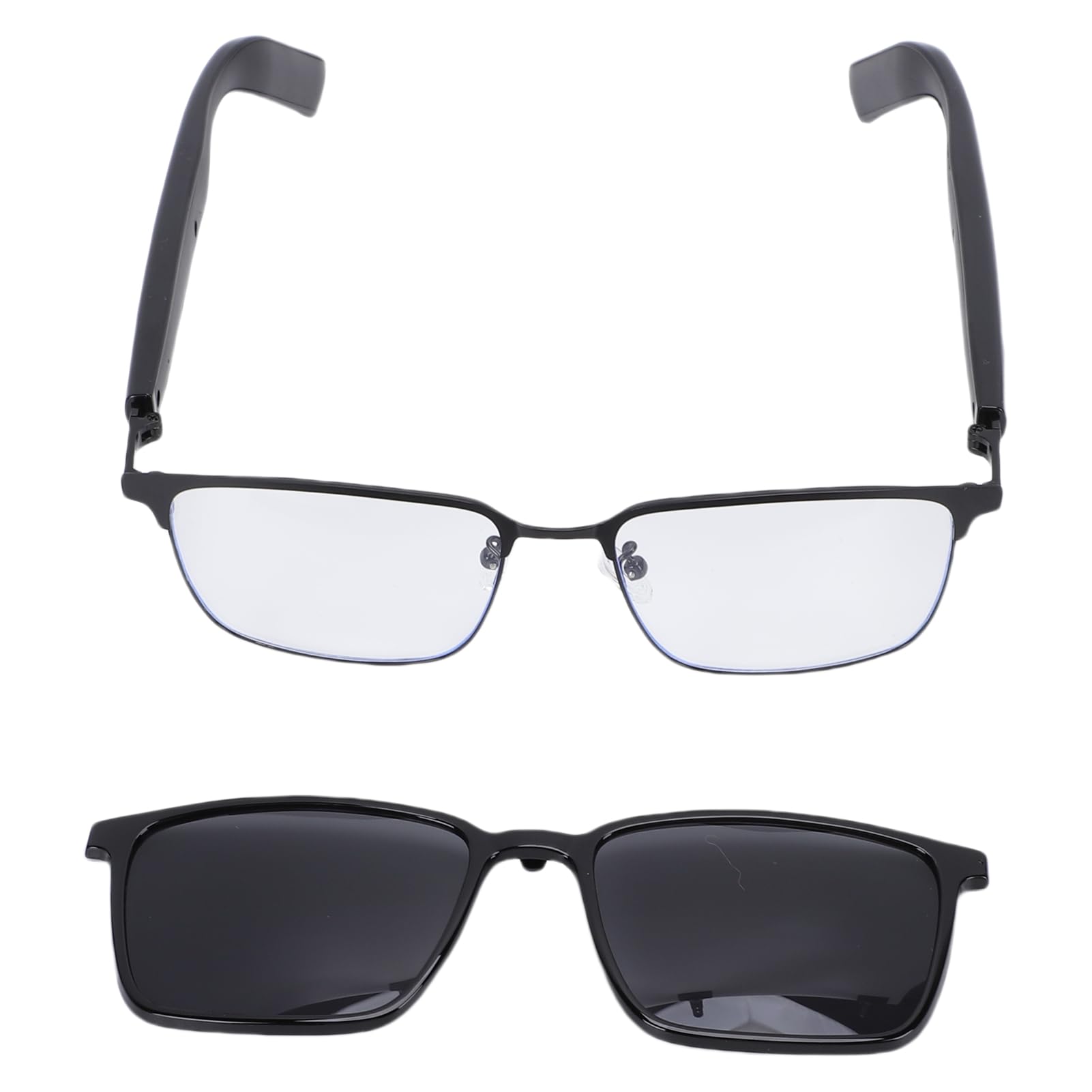 Jectse Verres Intelligentes AI, Lunettes de Traduction avec Micro et Haut-Parleur, Traduction en Temps Réel, 100+ Langues 5.4 pour Les Appels Musicaux, Lentille Magnétique