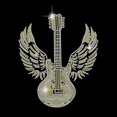 Parche de guitarra con diamantes para personalizar ropa con brillo duradero 2