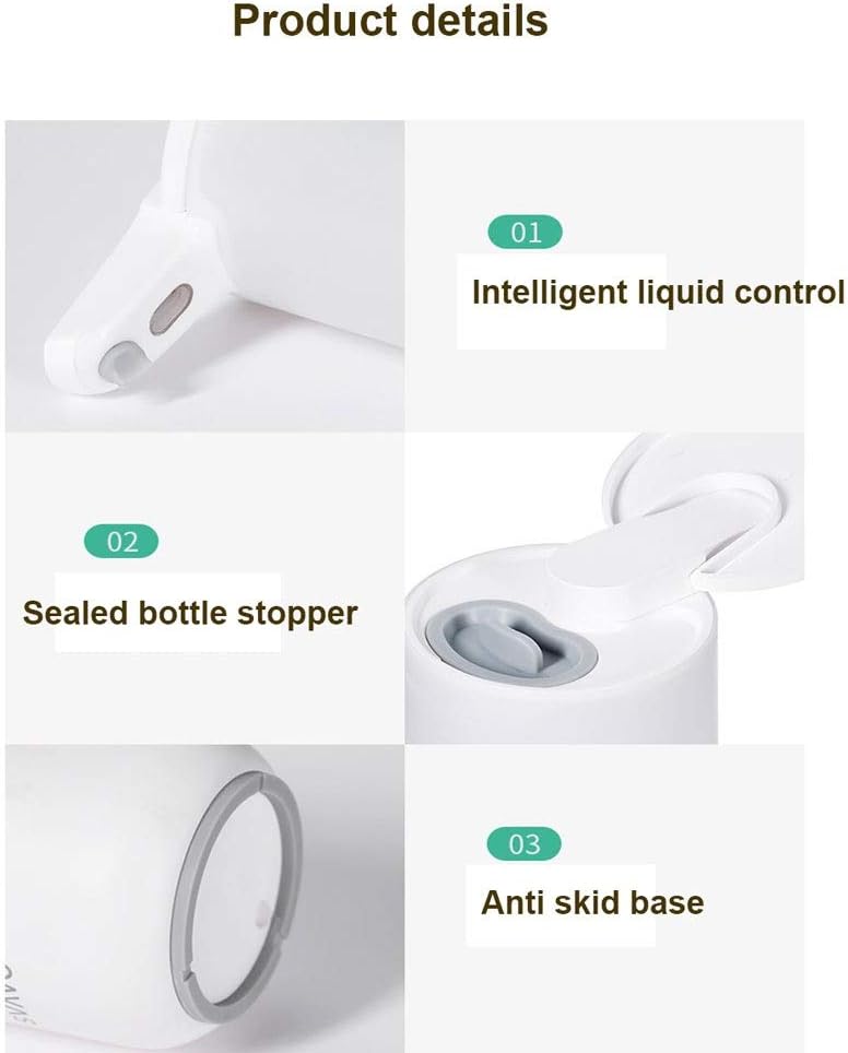 Soap Dispenser 自動石鹸ディスペンサーのタッチレス誘導石鹸ディスペンサープラスチックハンドマシン USBバッテリー充電