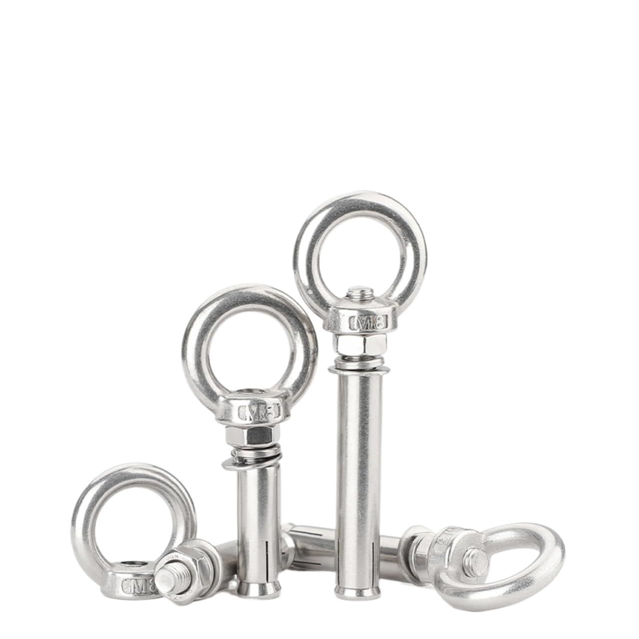 bulloni, bulloni a occhiello Bullone di sollevamento ad anello in acciaio inossidabile 304, vite di espansione for impieghi gravosi M18x100mm-M18x150mm for ancoraggi a muro e mattoni,