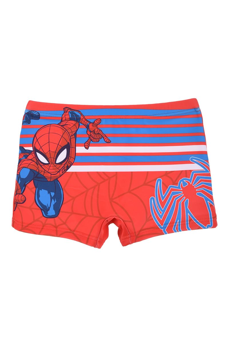 Marvel Spiderman Bañador para Niño, Diseño Spider-Man Shorts de Baño Boxer, Bañador de Natación Infantil, Tallas 3 a 8 Años