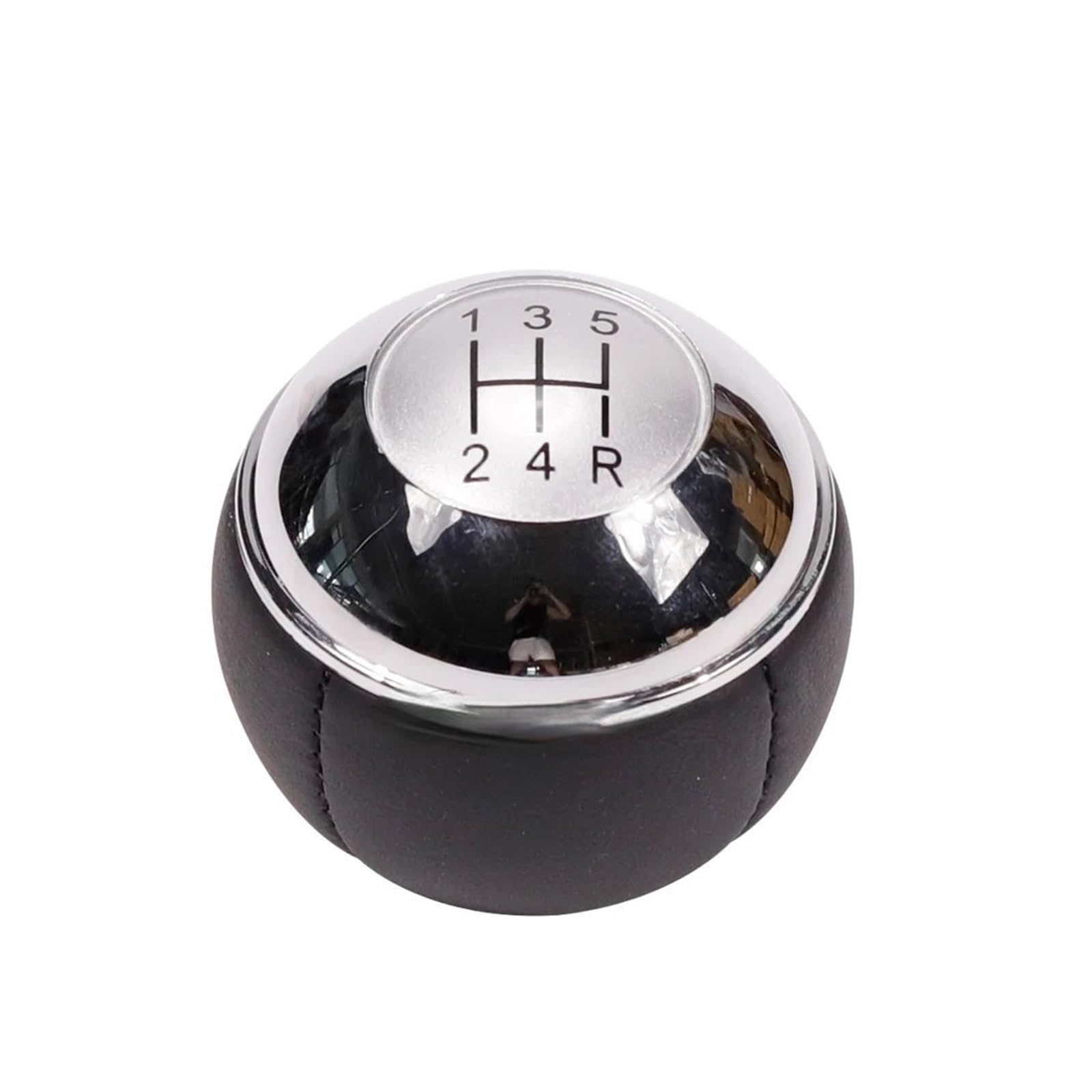 Mkgkacvcpt 5R-Silver-Leather Knob Only Gear Knob Manual 5-Speed / 6-Speed For Mini R50 2000-2006 Cabrio R52 R53 For Cooper 2002-2005 2007 2008 Abs/Leather Black/Silver Stylish Gear Stick 1 Head(5R-Silver-Leather)