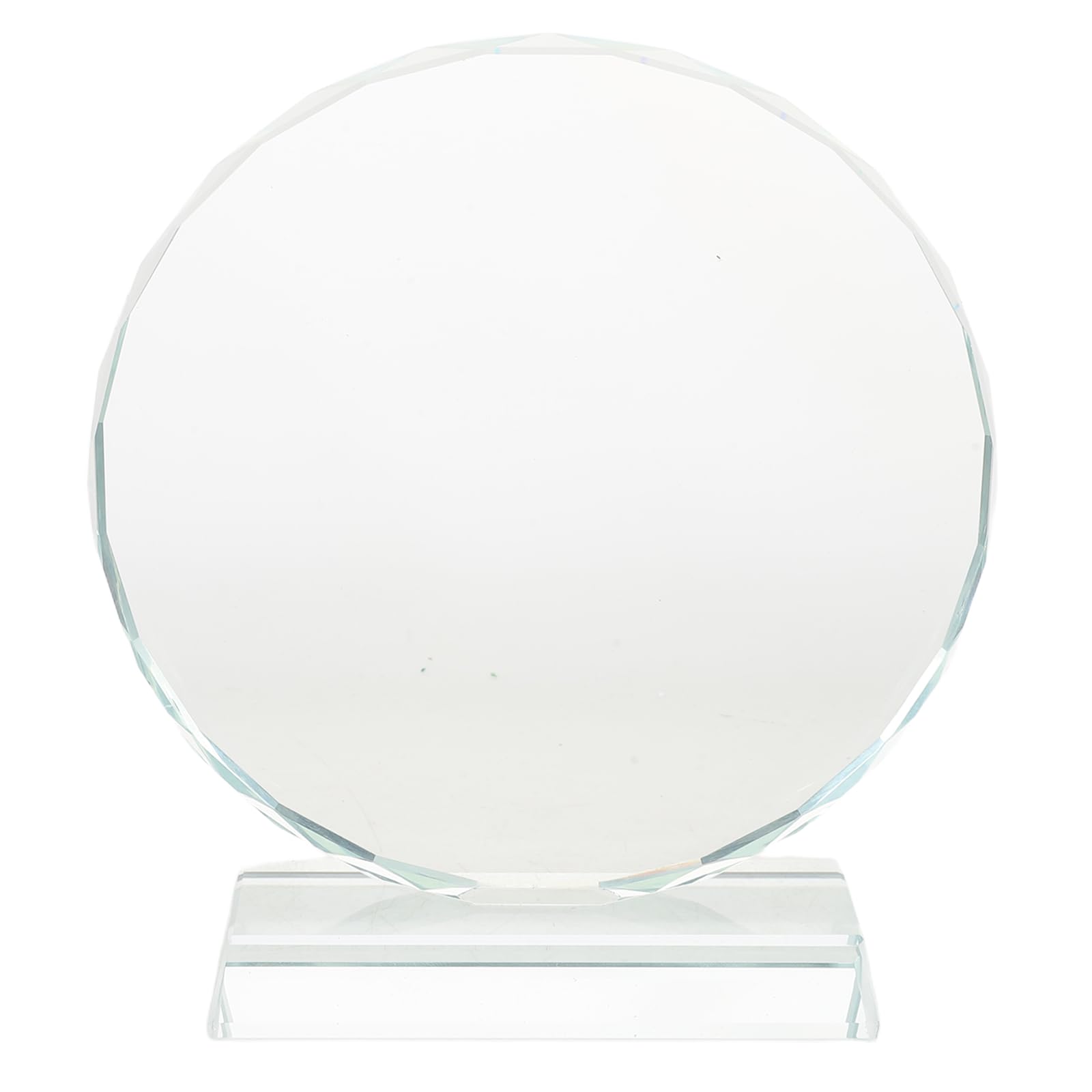 Toyvian Trofeo de Cristal de Premio de Logro en Forma de Girasol, Placa de Cristal Transparente Octogonal 16 Cm, Trofeo para Reconocimiento Laboral y Ceremonia de Jubilación, Adorno