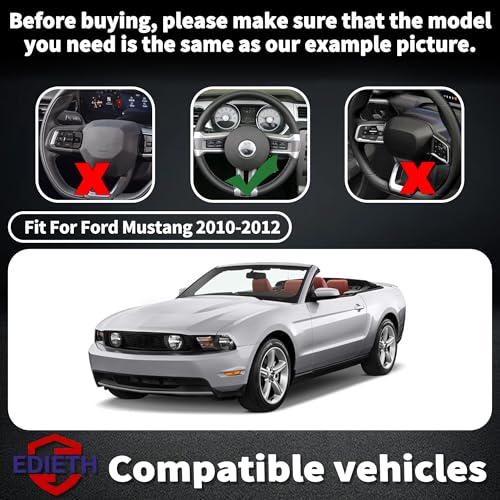 Image of Steering Wheel Control Button Repair Decals Stickers Compatible with Ford Mustang 2010 2011 2012 Button Repair Decal Sticker Premium Vinyl