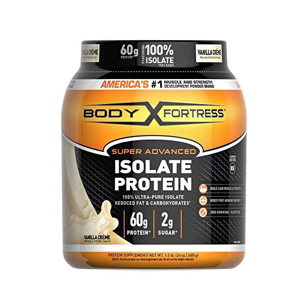 Body Fortress Super Advanced Isolate Protein Powder, Gluten Free