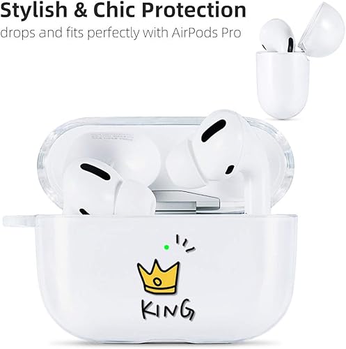 Miniatura 9 de Funda para Airpods Pro, bonita funda de silicona suave transparente con diseños de patrones para mujeres y hombres, a prueba de golpes, funda