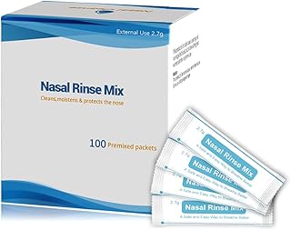 100 Saline Packets, Neti Pot Salt, Individually Wrapped Saline Packets for Neti Pots, Nasal Irrigation, and Squeeze Bottles & Sinus Relief | Sinus Care