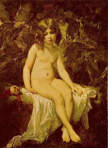 Pintura sobre lienzo Pequeña bañista cuadro artístico de diseño clásico con acabado premium