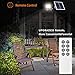 Richarm Solar Flood Lights Outdoor Remote Control Solar Power Led Lights 10W 500LM 25 LEDs IP65 Waterproof Solar Wall Lamp Floodlights for Gutter Shed,Business Sign