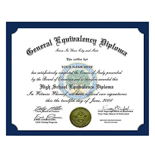 Fake GED High School Diploma Novelty Diplomas Looks Authentic with Real