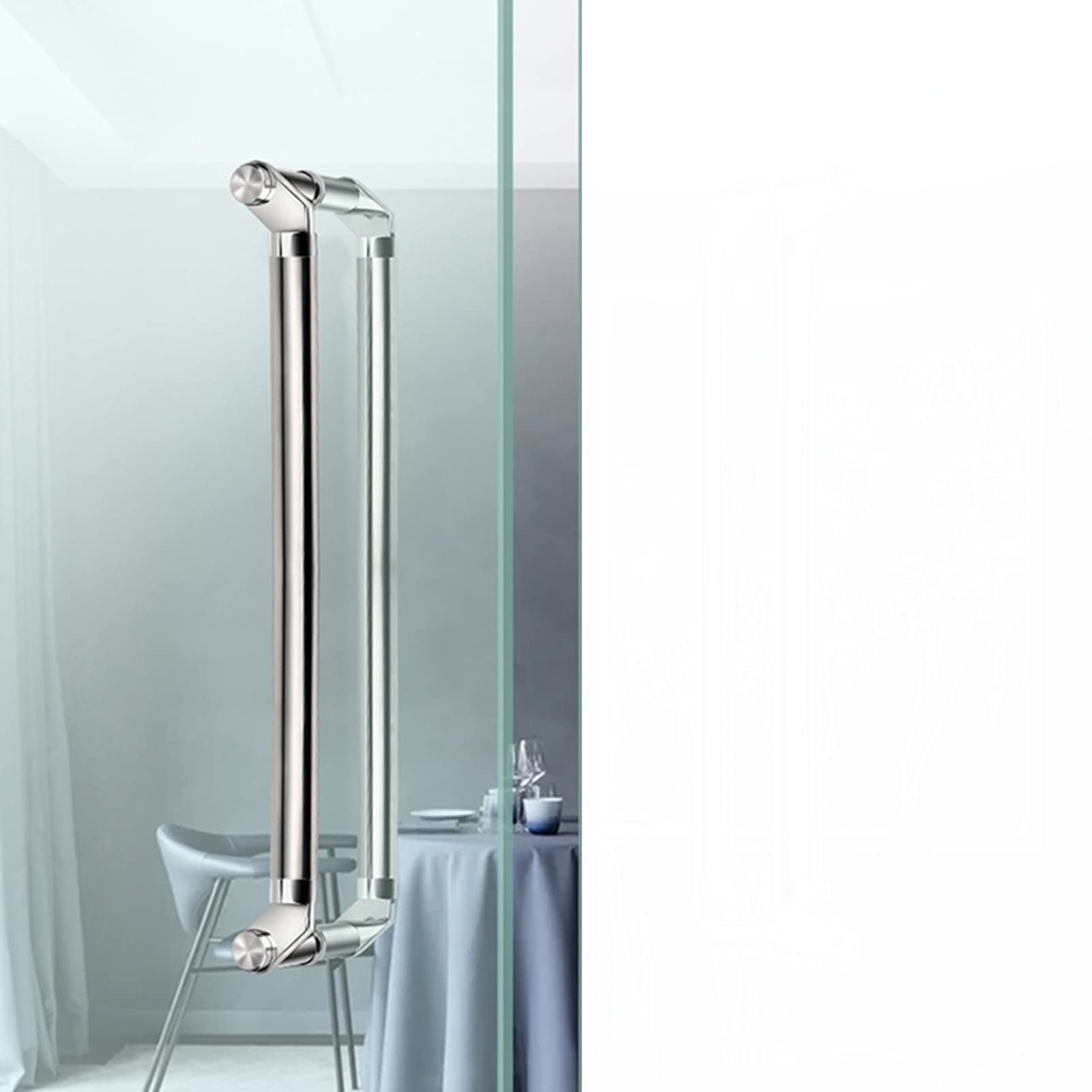 Poignée de porte en verre acier inoxydable douche grange bureau 800mm