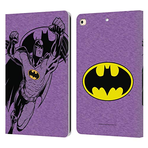 Batman étui portefeuille cuir iPad 9.7 2018 pochette protection pourpre