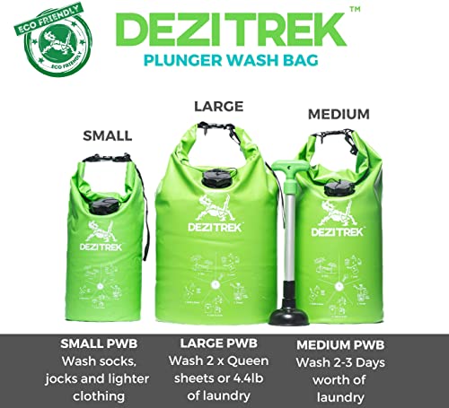 Dezitrek Large All In One Hand Wash Bag And Plunger Set - Off Grid Washing Machine Non Electric For Camping Travel | Eco Friendly Portable Manual Clothes Washer Laundry Bag For Rv'S thumb #8