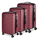 Conjunto de Malas de Viagem em Abs - Swiss Port Paris - Vermelha