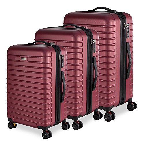 Conjunto de Malas de Viagem em Abs - Swiss Port Paris - Vermelha