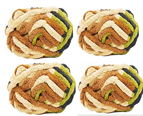 Bulky Chunky Arm Knitting Yarn Big Yarn ,Super Softee Thick Fluffy Jumbo Chenille Polyester Yarn for