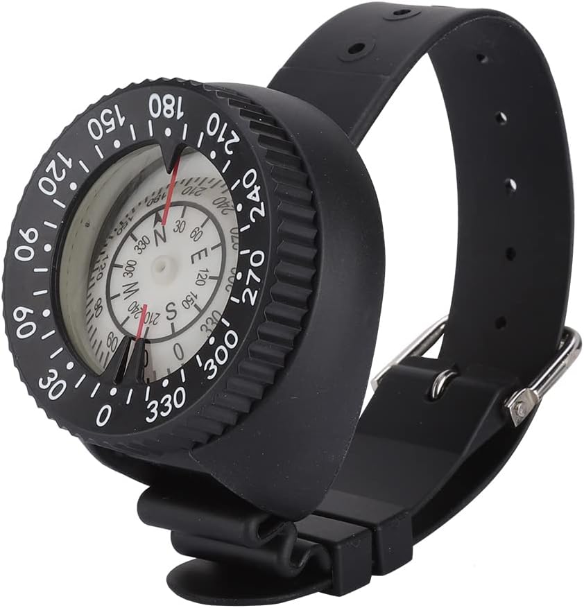 Wrist Compass, Scuba Diving Wrist Compass, Waterproof Night Vision Orienteering Compass for Hiking, Underwater Caving, Scuba Diving