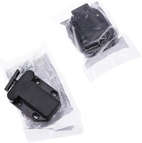 Miniatura 6 de Housoutil 4 unids Utilidad Herramienta Utilidad Negro Blacksto e Blackets Blackc Bloqueo Autocerrante Bloqueo Bloqueo de Prensa Cierre de Puerta de