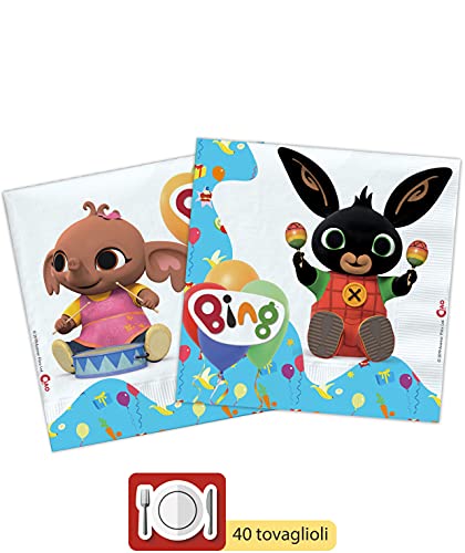 Ciao- PartyY5017 Tafelset Bing 24 personen (112 stuks: 24 papieren borden Ø23cm, 24 papieren borden Ø20cm, 24 plastic… - Image 7