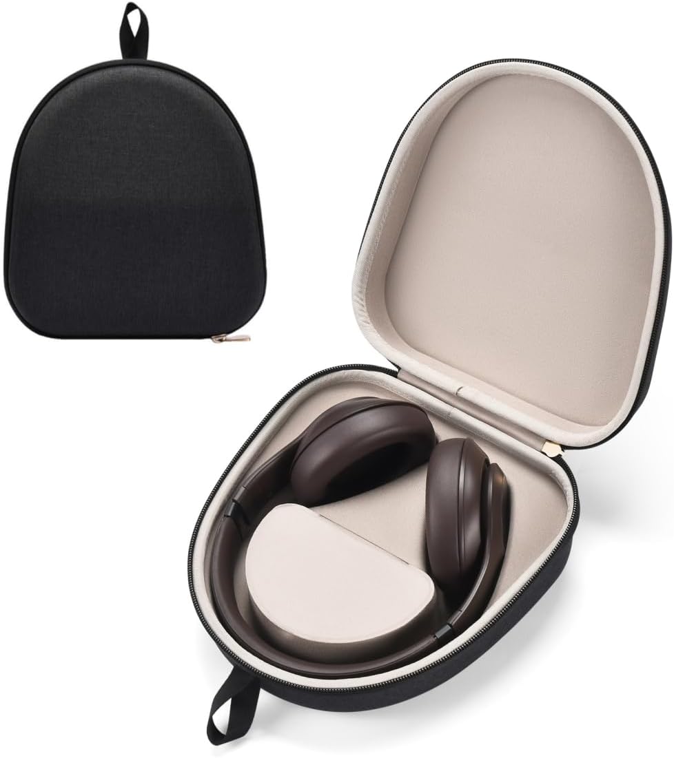 Headphone Case Compatible with for Beats Studio Pro/Beats Solo3/ Beats Studio3/ Beats Solo2/ Beats Solo Pro Bluetooth Over-Ear Headphones,Hard Shell Travel Carrying Bag (Black)