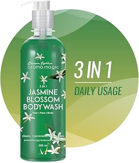 Aroma Magic 3-in-1 Jasmine Blossom Body Wash | Cleanses & Nourishes Hair, Body & Face | Refreshing & Rejuvenating | Revitalize Dull Skin & Hair | 7.44 Fl Oz/220ml
