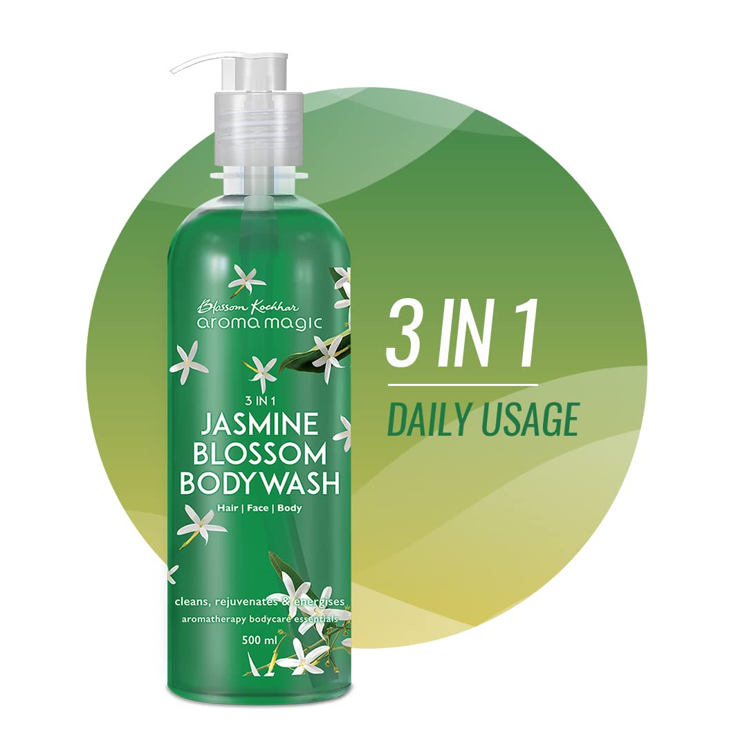 Aroma Magic 3 in 1 Jasmine Body Wash treats rashes, boosts suppleness, reduces pollution effects with jasmine & sandalwood... - Review, Price and Buying Guide