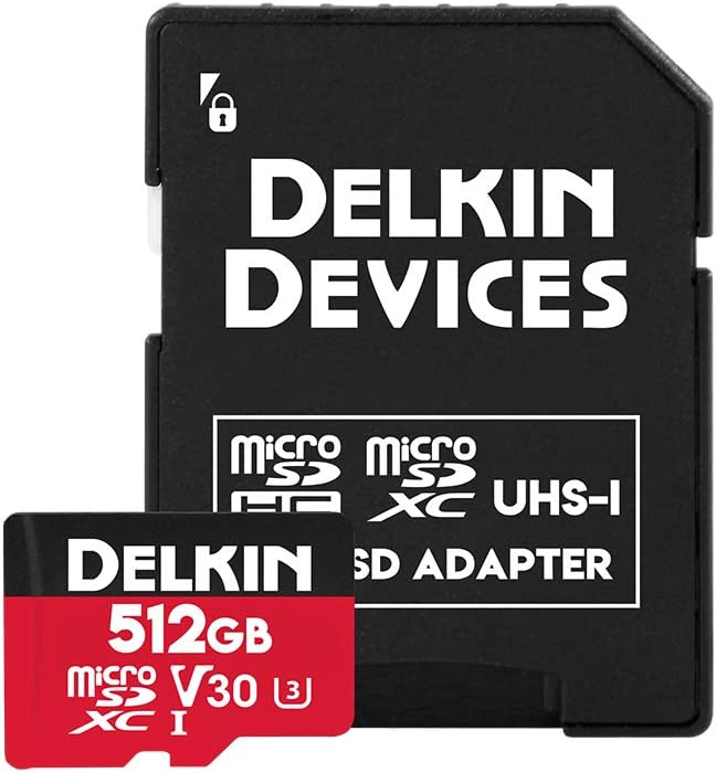 Delkin Devices 512GB Select microSDXC UHS-I (V30) Memory Card (DDMSDR500512)