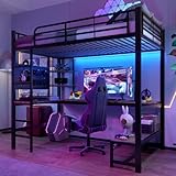 Rangement multifonctionnel, propre et ordonné : Étagères intégrées, bureau et panneau perforé offrent un grand espace de rangement, permettant de ranger facilement les fournitures scolaires et les petits objets du quotidien, pour un espace organisé et une vie plus efficace.