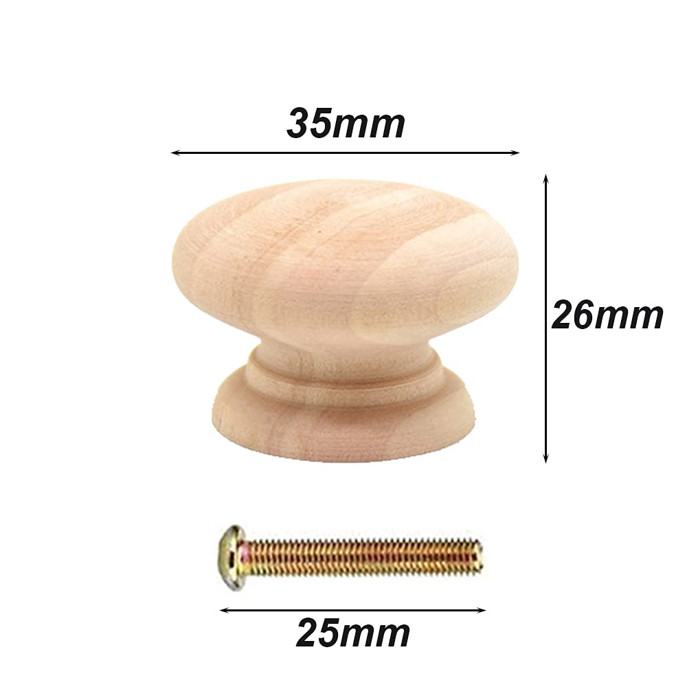 Zasvec Pomello Legno 20 Pezzi Pomelli Legno Pomelli Per Mobili