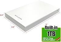 Vista 2 de Avolusion HD250U3-WH 1TB USB 3.0 Disco duro externo portátil para juegos (para Xbox One X, S, Gen1, preformateado)