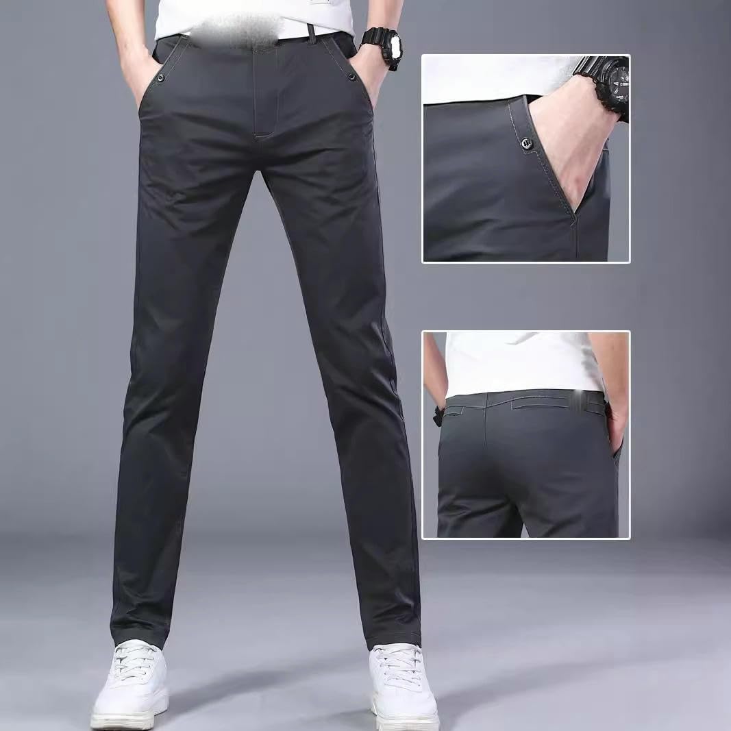 USTZFTBCL Pantaloni lunghi casual affusolati da uomo primavera autunno sottile estate sottile