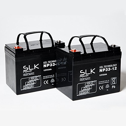 Pair of Gel AGM Mobility Scooter Batteries - 12v x 33ah, 36ah, 40ah, 50ah, 55ah, 75ah (33ah)