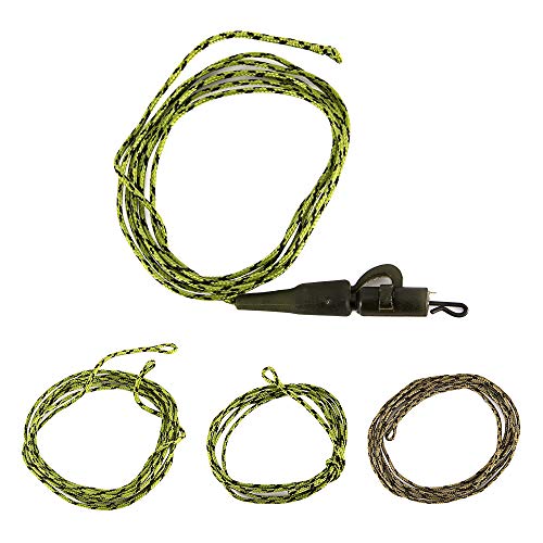 DECDEAL 1 pcs / 4 pcs NúcDe Chumbo Linha De Pesca 45lb Looped Carpa Pesca Líder Com Anel de Manga Gi