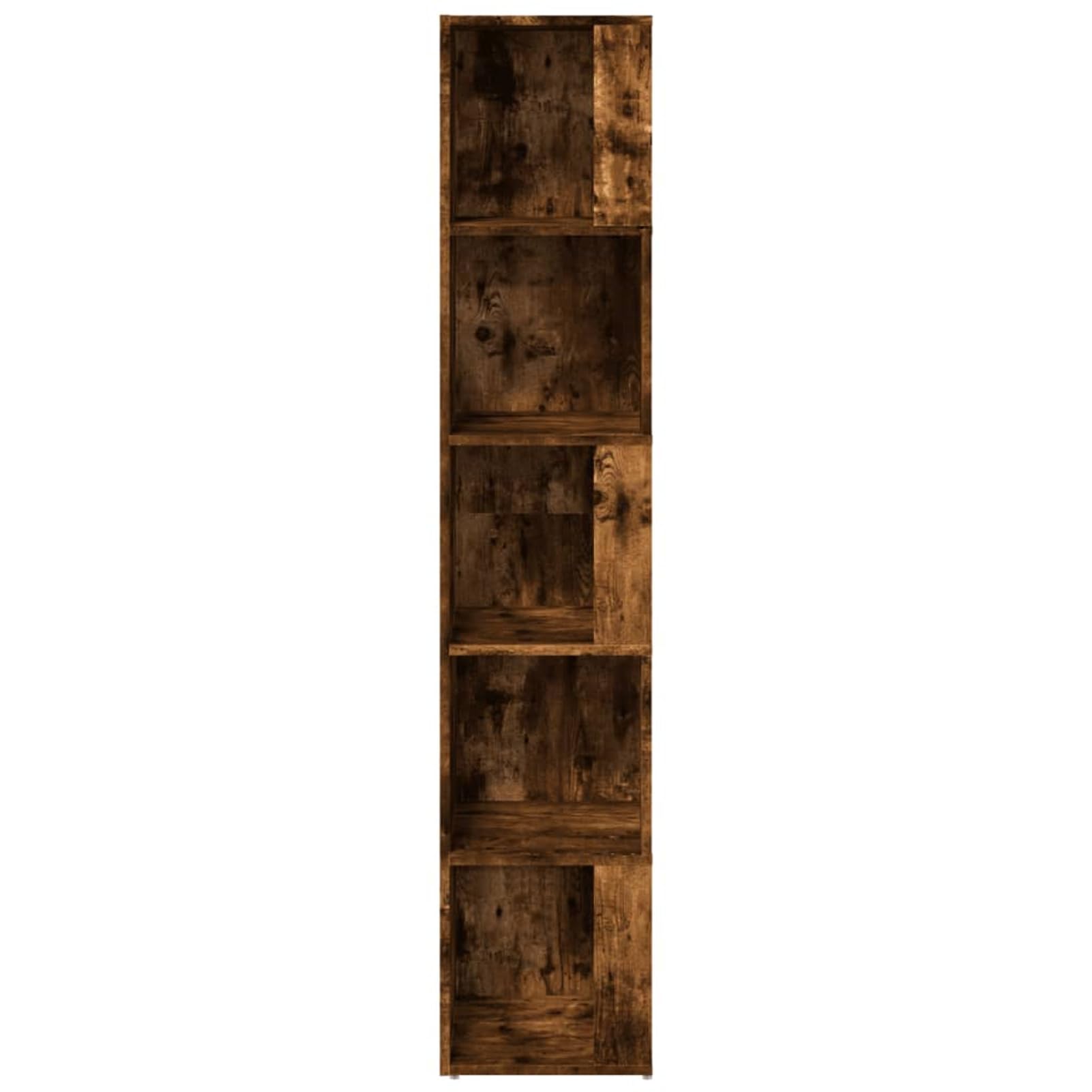 ARKEM Armoire d'angle Chêne fumé 33x33x164,5 cm Bois d'ingénierie,Armoire d'angle,Meuble de Rangement,Armoire de Rangement
